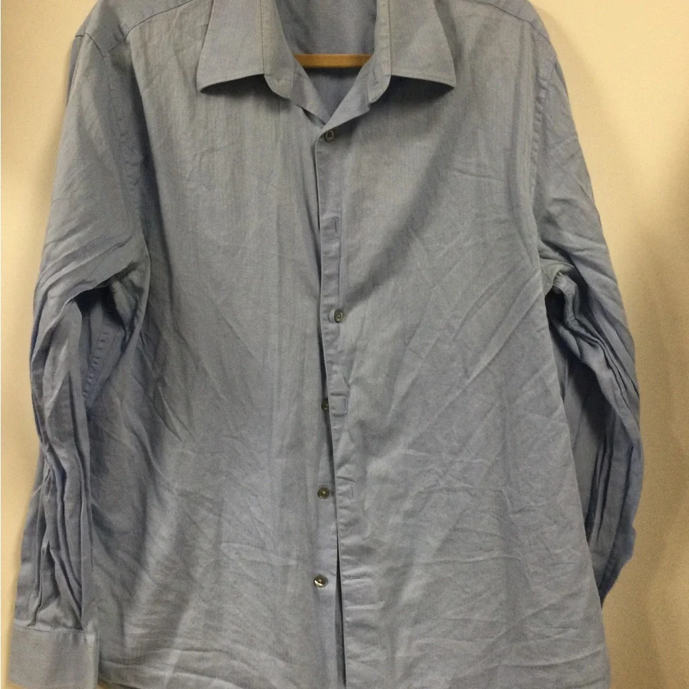 Axist Men's Light Blue Button-Up Dress Shirt - Classic Spread Collar